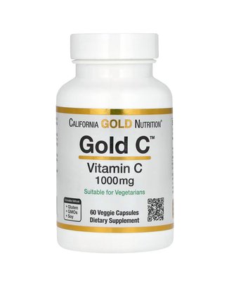 California Gold Nutrition, Gold C, вітамін C класу USP, 1000 мг, 60 вегетаріанських капсул 998 фото