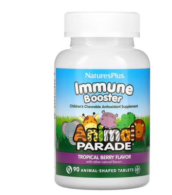 Animal Parade, Kids Immune Booster, добавка для зміцнення імунітету у дітей, натуральний смак тропічних ягід, 90 тварин 151 фото